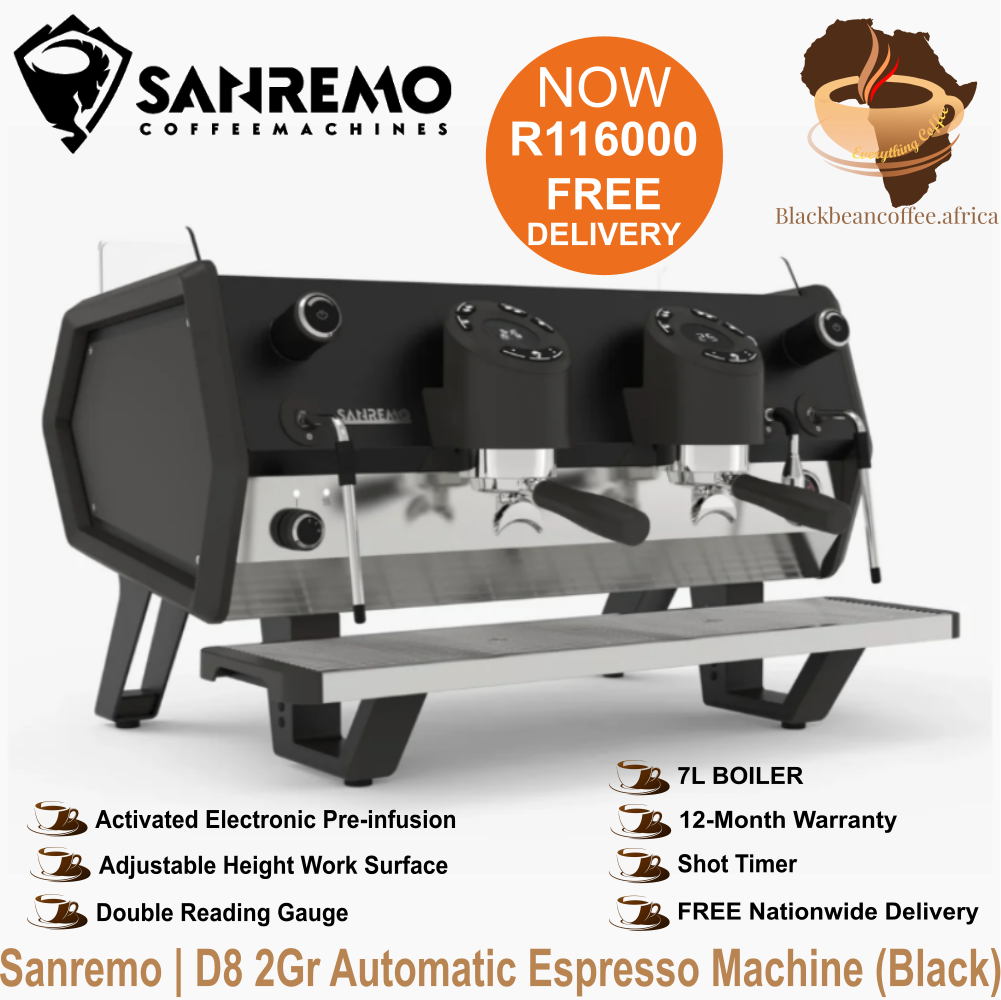 Sanremo | D8 2Gr Tall Automatic Espresso Machine (Black)