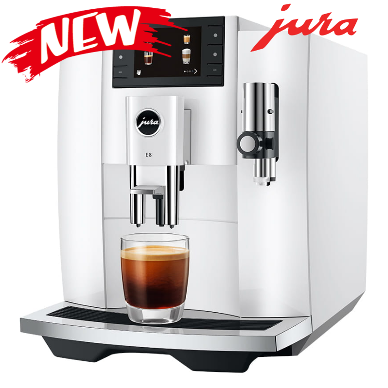 JURA | E8 Fully Automatic Bean to Cup Coffee Machine - Piano White