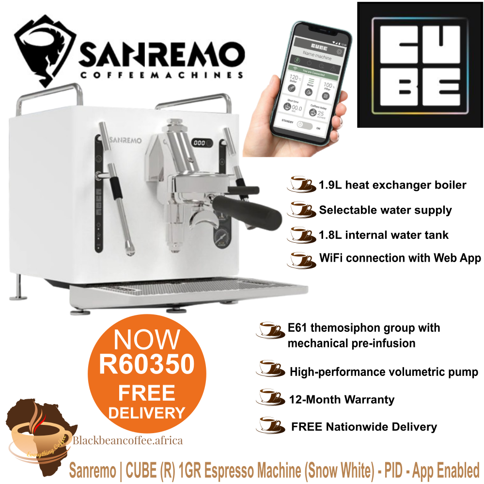 Sanremo | CUBE (R) 1GR Espresso Machine (White) - PID - App Enabled
