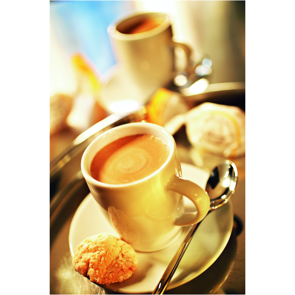 JURA | Café White Cups - Set of 2 with Saucer