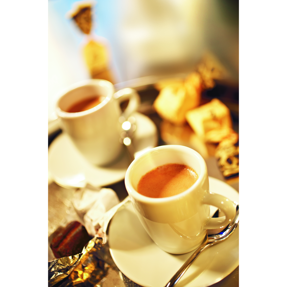 JURA | Espresso White Cups - Set of 2 with Saucer - 85ml