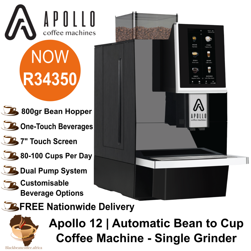Apollo 12 | Automatic Bean to Cup Coffee Machine - Single Grinder - 2L Tank