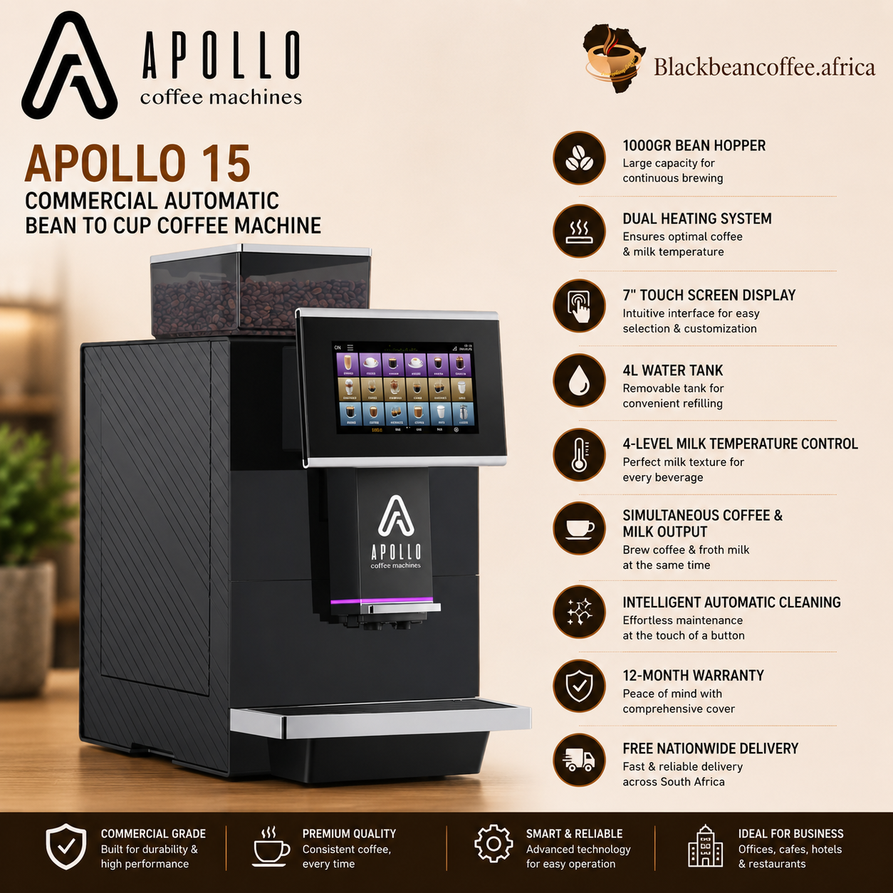 Apollo 15 | Apollo Commercial Coffee Machine - NEW
