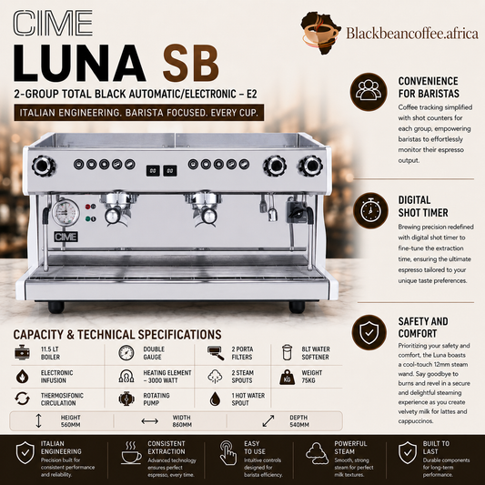 CIME | LUNA SB- 2 Group Automatic/Electronic – E2 Espresso Machine