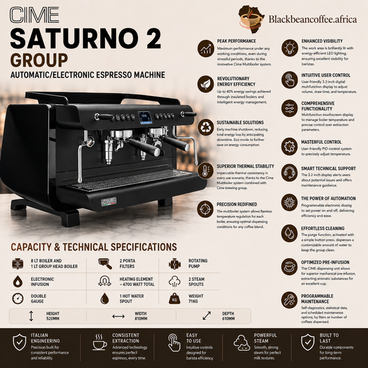 CIME | SATURNO 2 Group Automatic/Electronic Espresso Machine