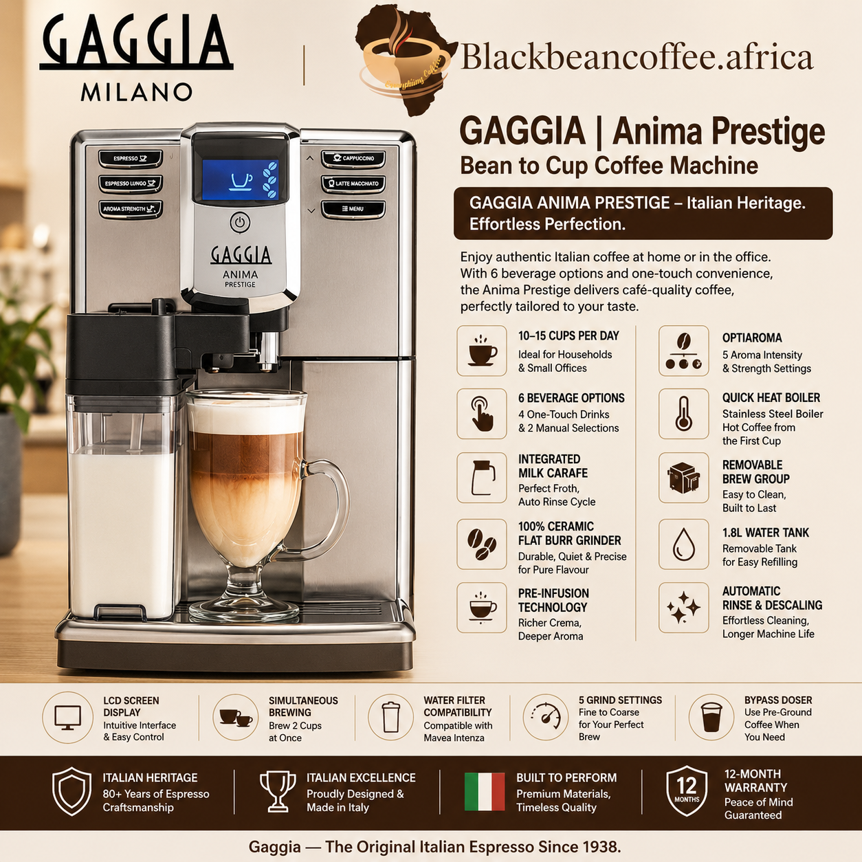GAGGIA | Anima Prestige Bean to Cup Coffee Machine