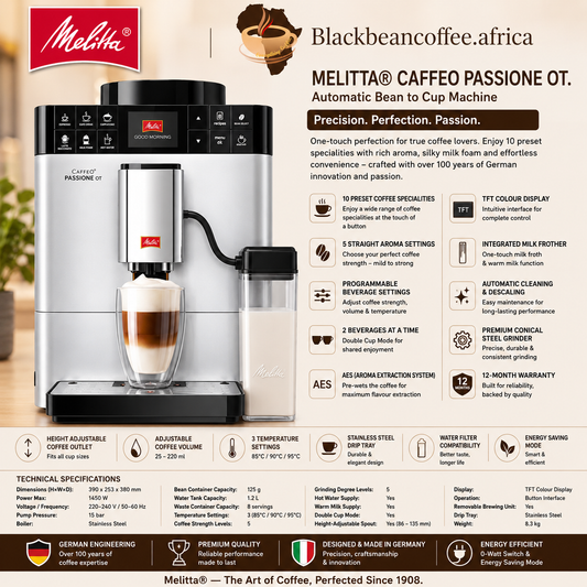 MELITTA® CAFFEO PASSIONE OT. Automatic Bean to Cup Machine