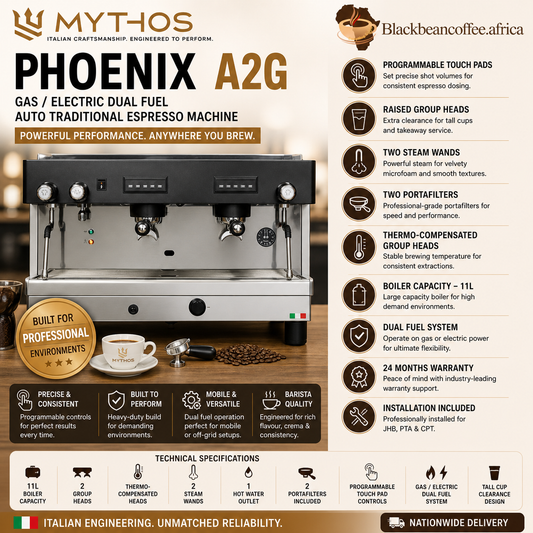 Mythos | PHOENIX A2G Gas/Electric Dual Fuel Auto Traditional Espresso Machine