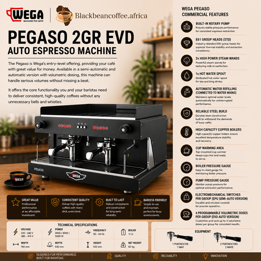 WEGA | PEGASO 2GR EVD Auto Espresso Machine (Black) - STD
