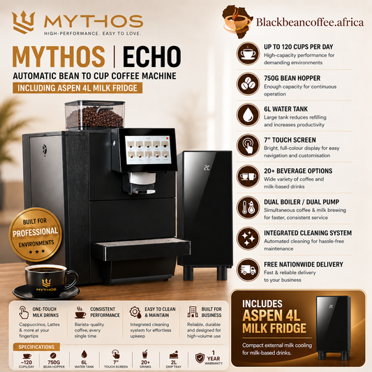 Mythos | ECHO Automatic Bean to Cup Coffee Machine + 4L ASPEN Fridge