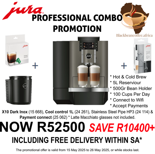 JURA | PROFESSIONAL COMBO - JURA X10 Fully Automatic Coffee Machine - hot and cold speciality coffees + 1L Cool Control