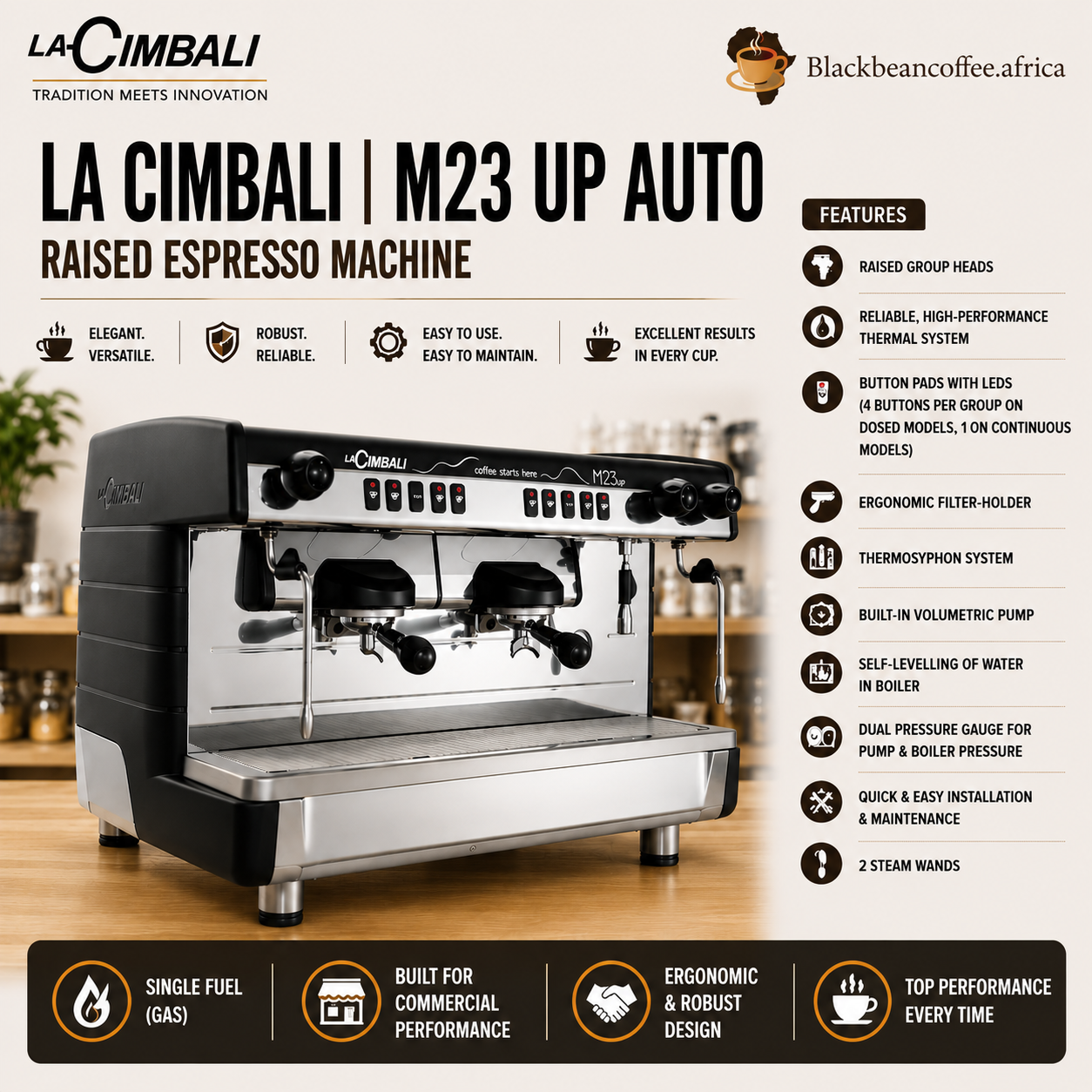 La Cimbali | M23 UP Auto (Raised) Espresso Machine