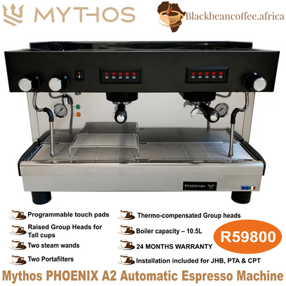 Mythos | PHOENIX A2 Auto Traditional Espresso Machine - Black