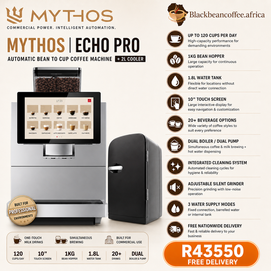 Mythos | ECHO PRO Automatic Bean to Cup Coffee Machine + 2L Cooler
