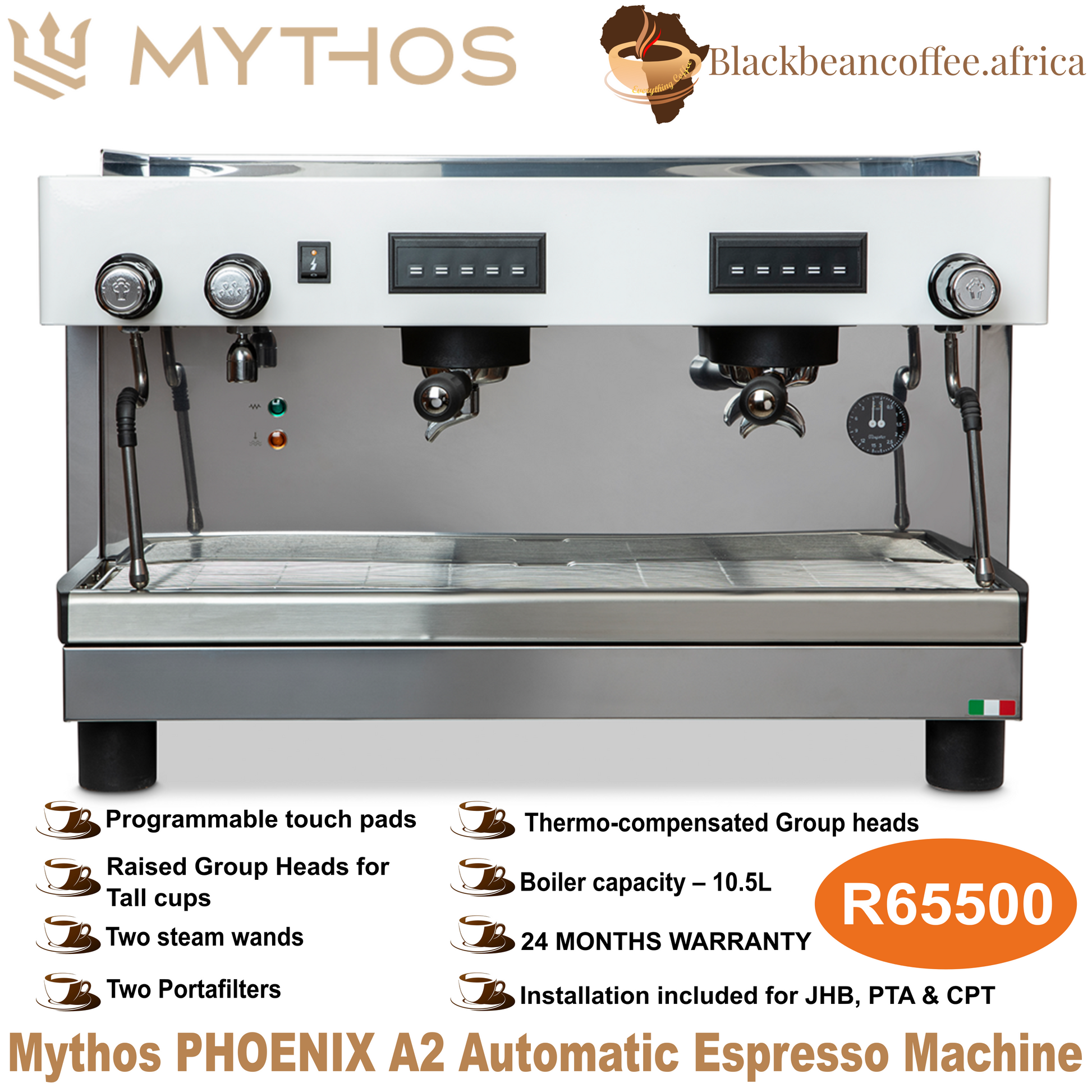 Mythos | PHOENIX A2 Auto Traditional Espresso Machine - White