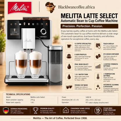 Melitta Latte Select Bean-to-Cup Coffee Machine
