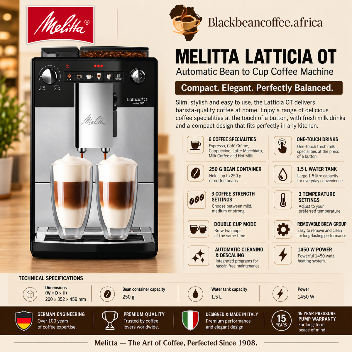 Melitta Latticia OT Bean-to-Cup Coffee Machine