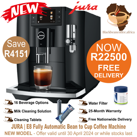 JURA | E8 Fully Automatic Bean to Cup Coffee Machine - Piano Black