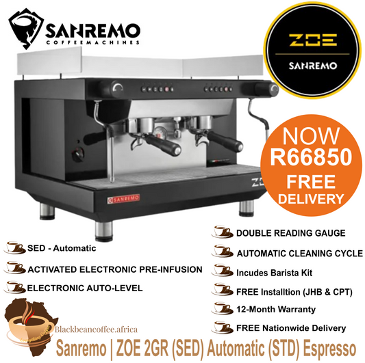 Sanremo | ZOE 2GR (SED) Automatic (STD) Espresso Machine (BLACK or WHITE)