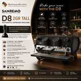 Sanremo | D8 2Gr Tall Automatic Espresso Machine (Black)