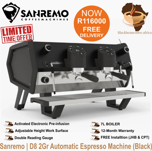 Sanremo | D8 2Gr Tall Automatic Espresso Machine (Black)
