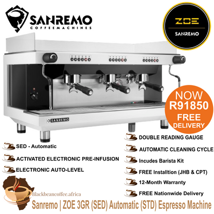 Sanremo | ZOE 3GR (STD) Espresso Machine (SED) - Automatic – Pre-Infusion