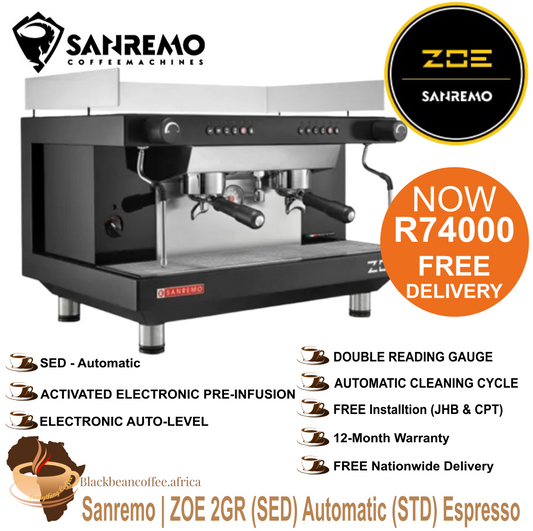 Sanremo | ZOE 2GR (SED) Automatic (STD) Espresso Machine (BLACK or WHITE)