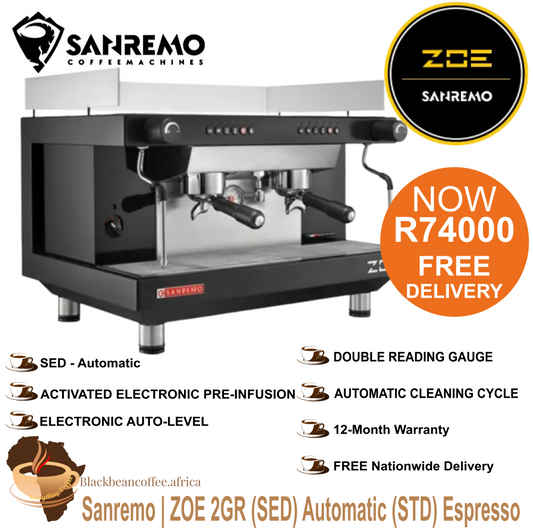 Sanremo | ZOE 2GR (SED) Automatic (STD) Espresso Machine (BLACK or WHITE)