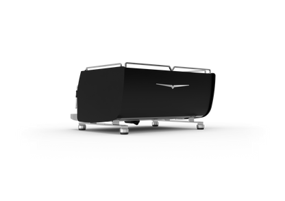 Victoria Arduino Black Eagle Maverick 2 Group Gravimetric – Matt Black with Stainless Steel Eagle, rear three-quarter view