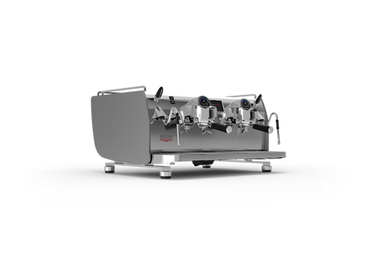 Victoria Arduino Black Eagle Maverick 2 Group Volumetric – Stainless Steel, front three-quarter view