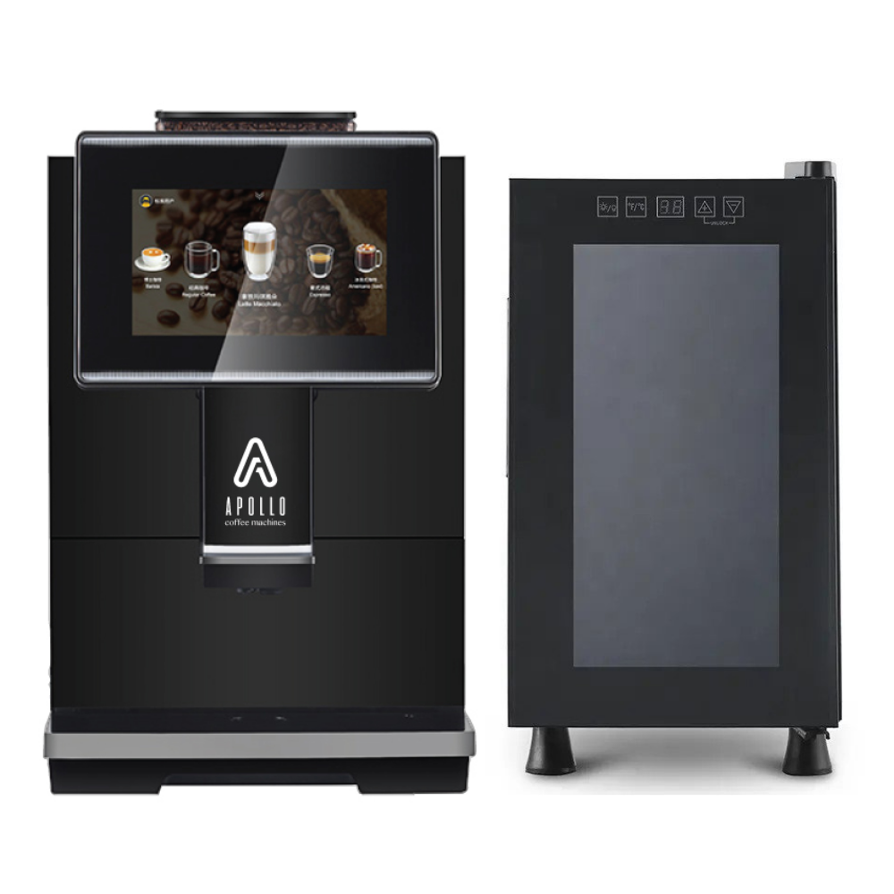 Apollo 11 | Automatic Bean to Cup Coffee Machine - Single Grinder - 2L + 4L Milk Fridge