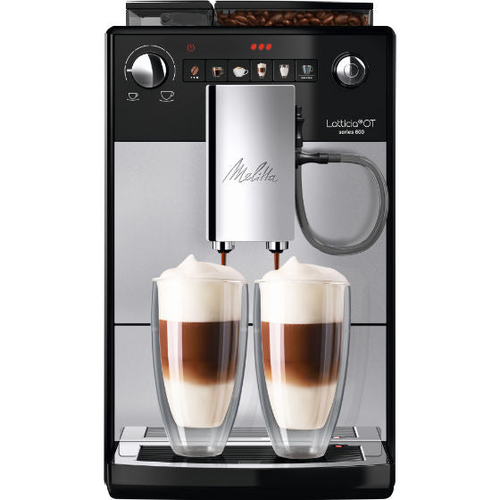 Melitta Latticia OT bean-to-cup coffee machine – silver front view