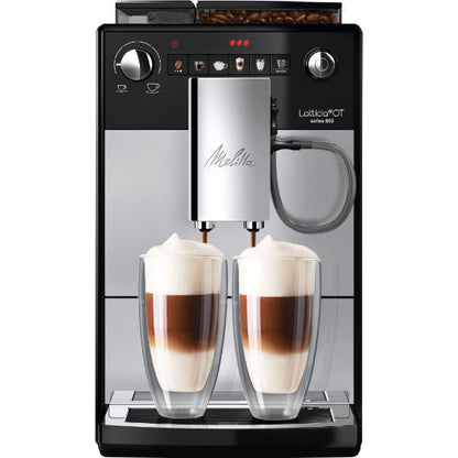 Melitta Latticia OT bean-to-cup coffee machine – silver front view