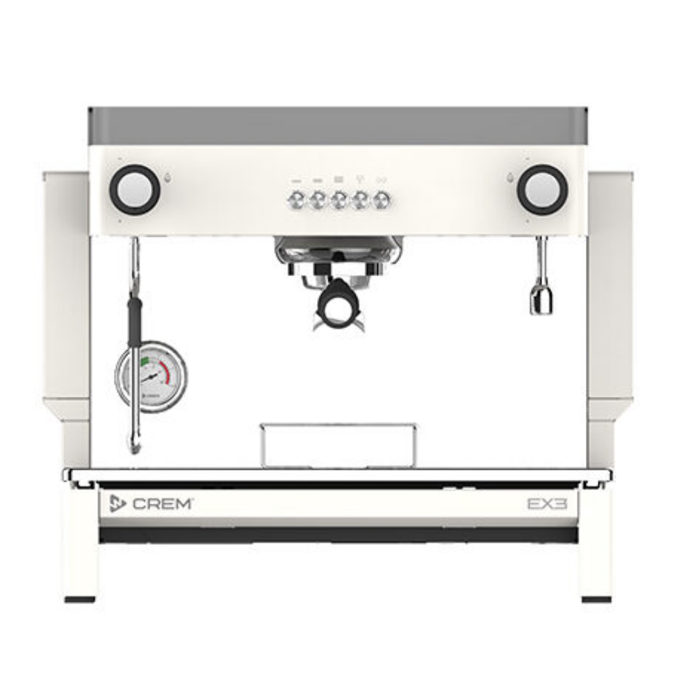 CREM | EX3 1GR CTL 1S (Raised GR Heads) Espresso Machine - White