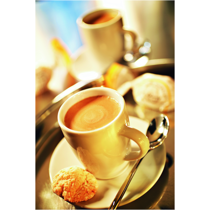 JURA | Café White Cups - Set of 2 with Saucer