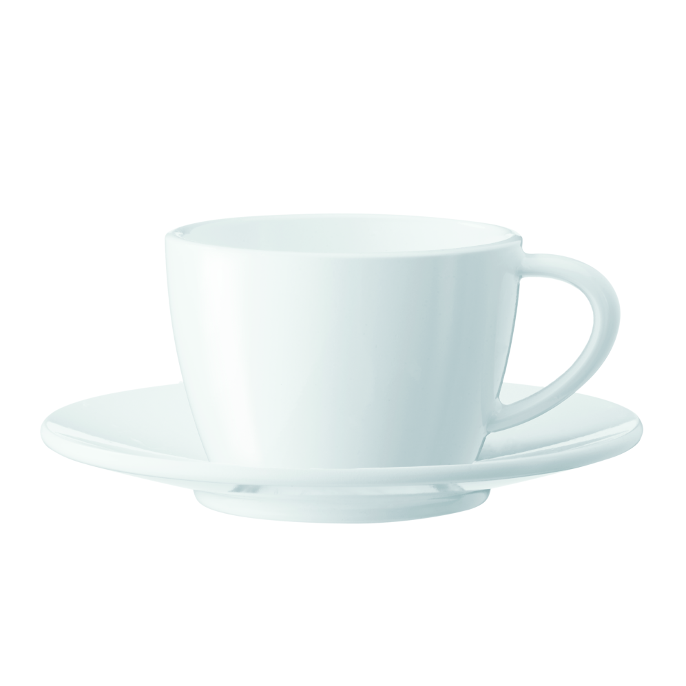 JURA | Cappuccino White Cups - Set of 2 with Saucer
